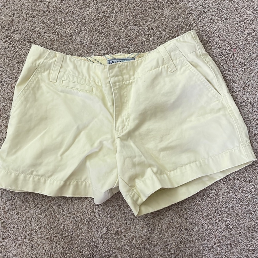 Yellow khaki shorts